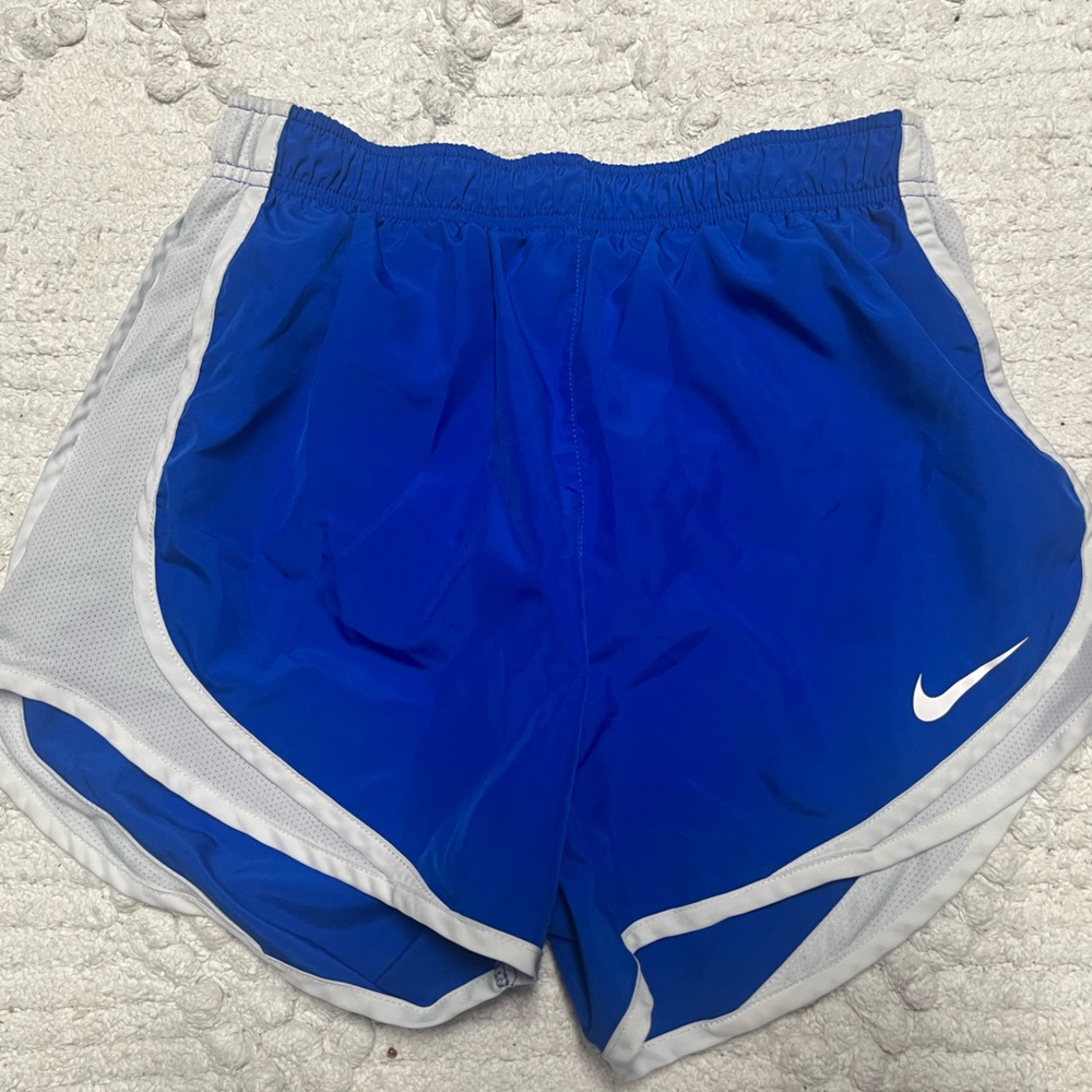 ✨Blue & White Nike DRI FIT Adjustable Waist Size Small Women’s Running Shorts✨